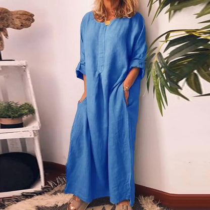 Ada® | Long Linen Shirt Dress in Oversize