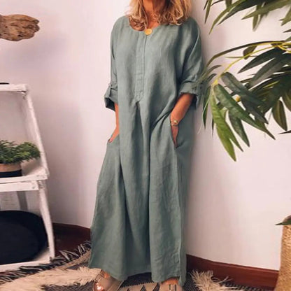 Ada® | Long Linen Shirt Dress in Oversize